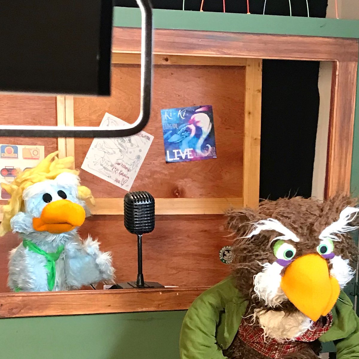 Koo Foo and Fowl Owl are back to work!! 

#birdcallradio #birdcall #koofoo #fowlowl #love #show #backstage #secrets #onset #radiostation #owls #owl