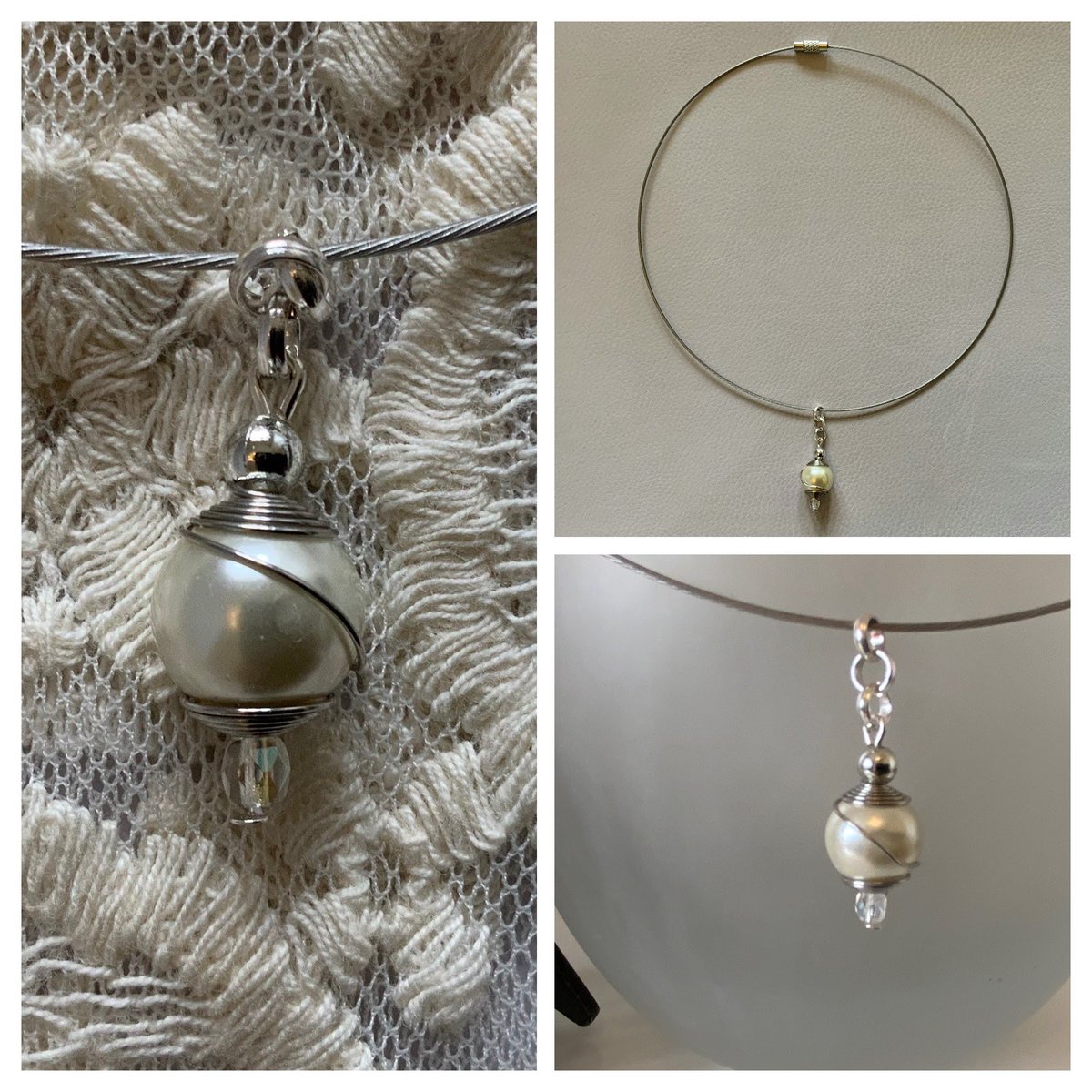 Pearl  Pendant On Delicate  Wire Choker.
#choker #pearl #pearlnecklace #weddingjewellery #bridesmaid #jewellery #folksyseller  #folksyshop 
#jewellerygift