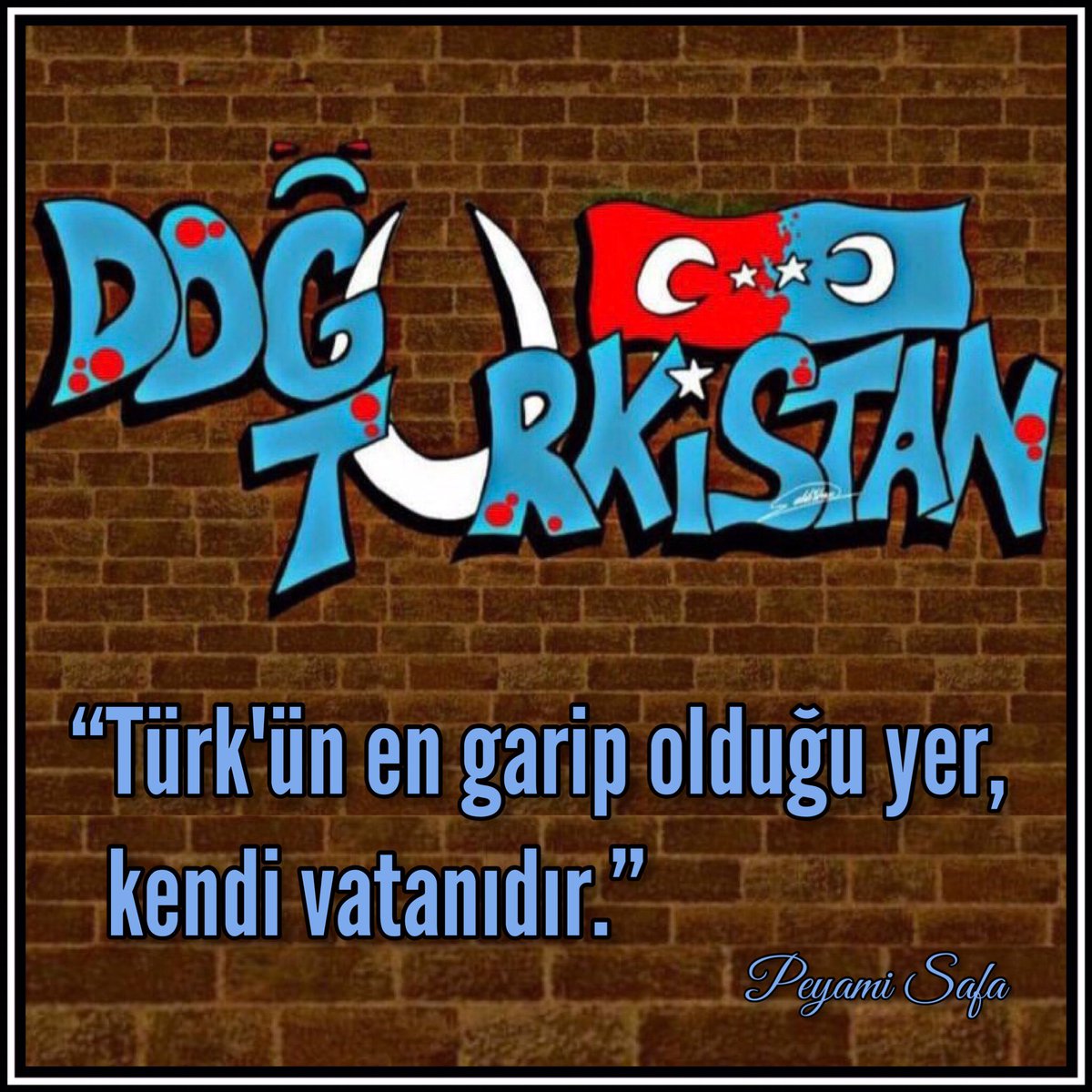 “Türk’ün en garip olduğu yer, kendi vatanıdır.” 

#DoğuTÜRKİSTAN
#doğutürkistandazulümvar #doguturkistandakatliamvar #doğutürkistankanağlıyor