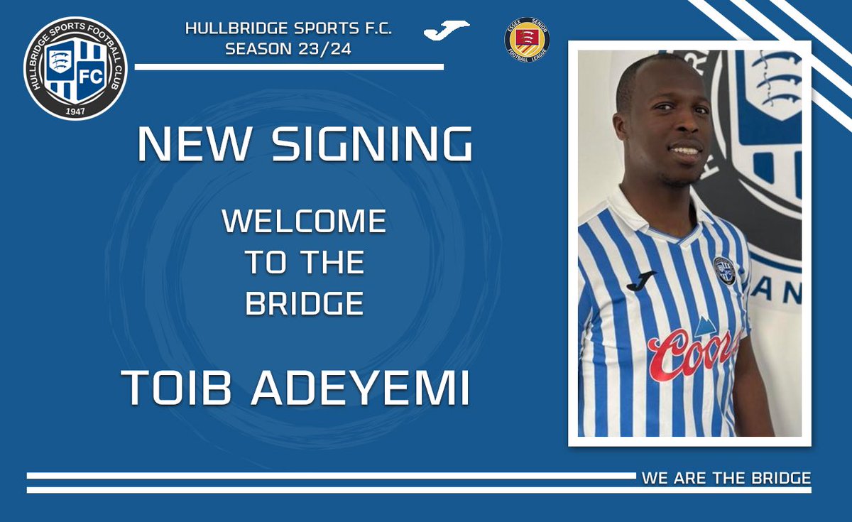 HullbridgeFC's tweet photo. Welcome the The Bridge @ToibAdeyemi https://t.co/XpvqLOY06i