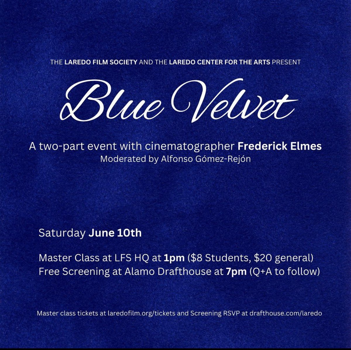 mtzxale's tweet photo. laredo friends, if you're in town this saturday consider checking out this amazing screening + Q&amp;A opportunity from @laredofilm and the laredo center for the arts! https://t.co/ZfKneYJM0c https://t.co/NQTp8dTEUu
