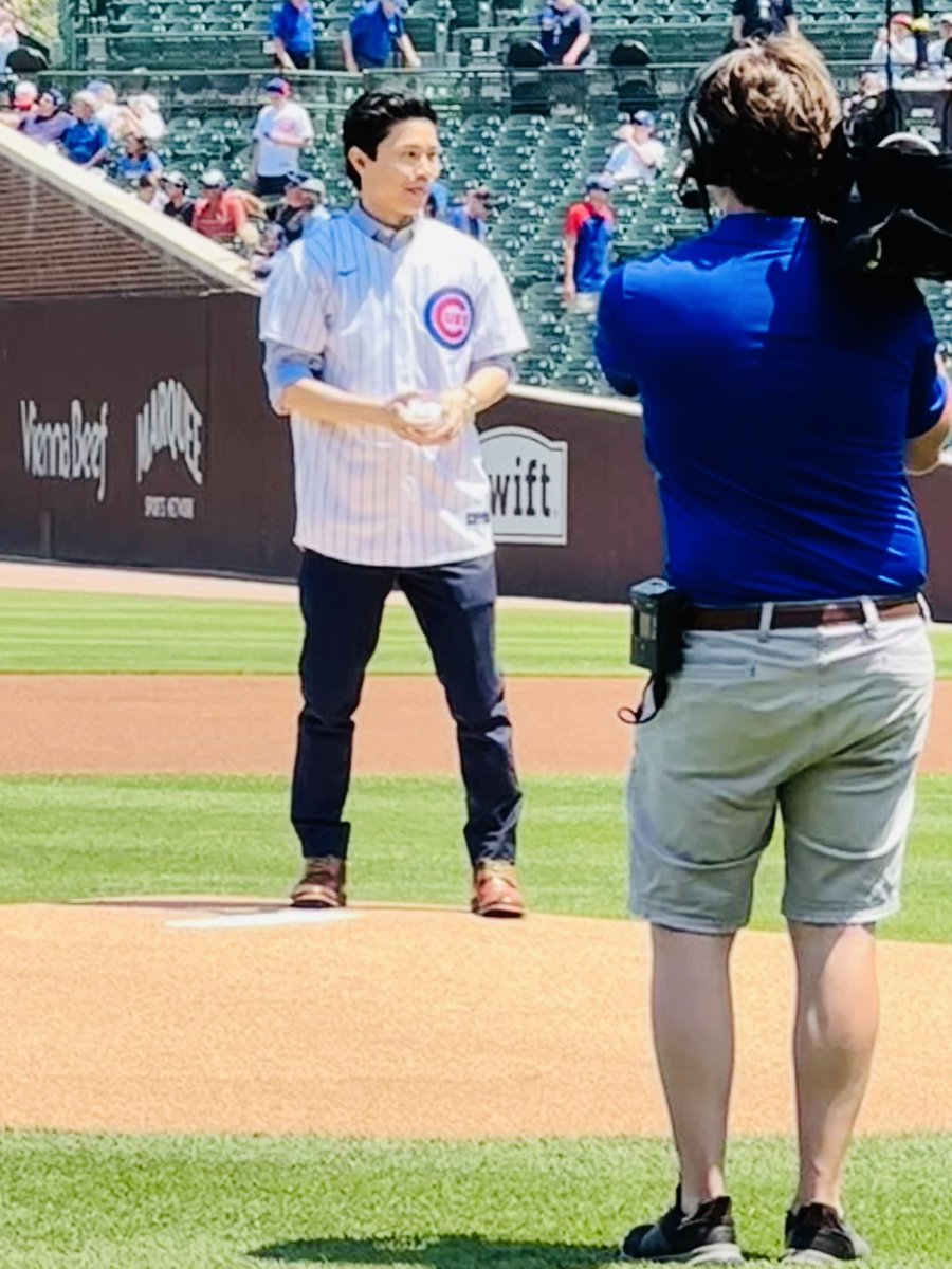 A childhood dream come true to throw out the first pitch at the Chicago Cubs game on the last day of AANHPI Month! The honor of my life as the 1st Asian American and refugee to represent Wrigleyville, Uptown, and the Northside Lakefront in the General Assembly! #Chicago #Wrigley