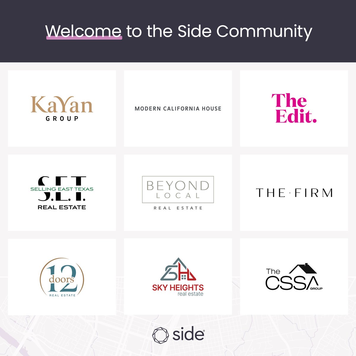 side_realestate's tweet image. Please join us in congratulating the new boutique brands that launched in May!
We're excited to watch your companies grow. 🎉
#sidepartners #siderealestate #companygrowth #boutiquerealestate #businesslaunch #partnerlaunch #businesslaunching
