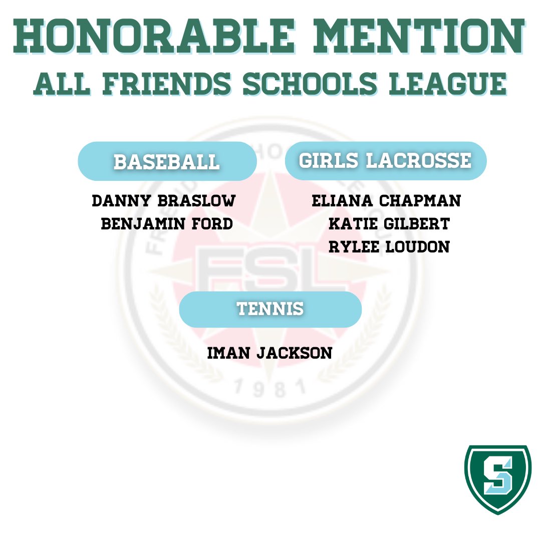 Congratulations to our Spring Athletes who were selected to the All-Friends Schools League teams! 

#GoGators🐊 | #ShipleyProud