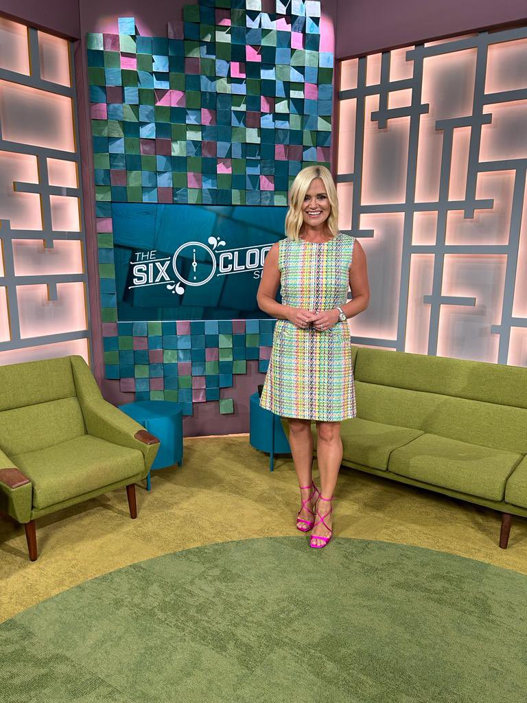Fab <a href="/karenkoster/">Karen Koster</a> on <a href="/SixOClockShow/">The Six O'Clock Show</a> wearing fee G SS23 tonight 👌