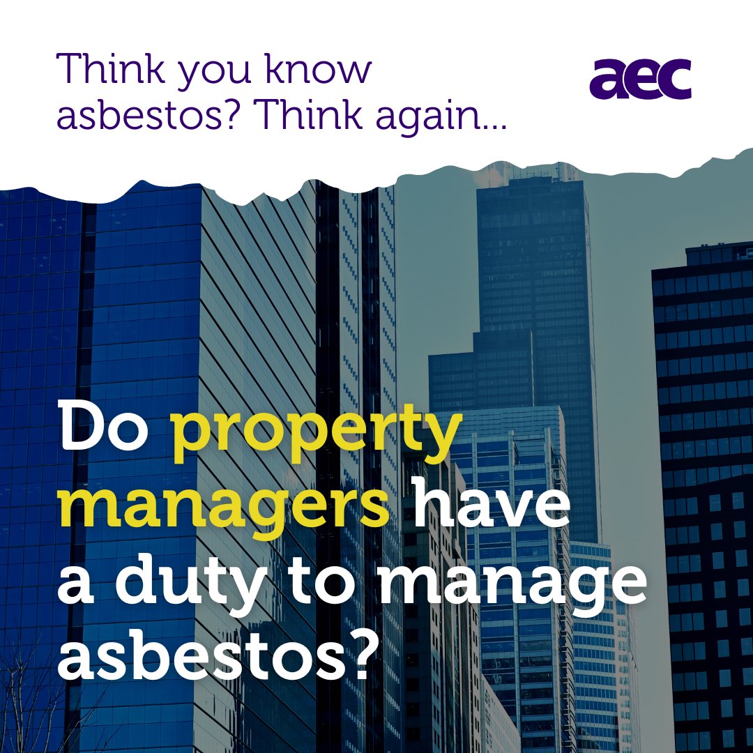 Think you know #asbestos? Think again...

Do #PropertyManagers have a duty to manage asbestos? 

[A thread 👇]