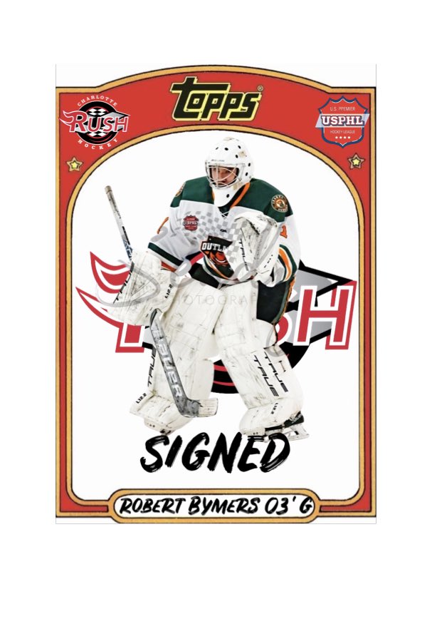 SIGNED!! The Rush are excited to announce the signing of 03’ Goaltender Robert Bymers!! #RushReload #UATW #RAFL @The_DanKShow @USPHL