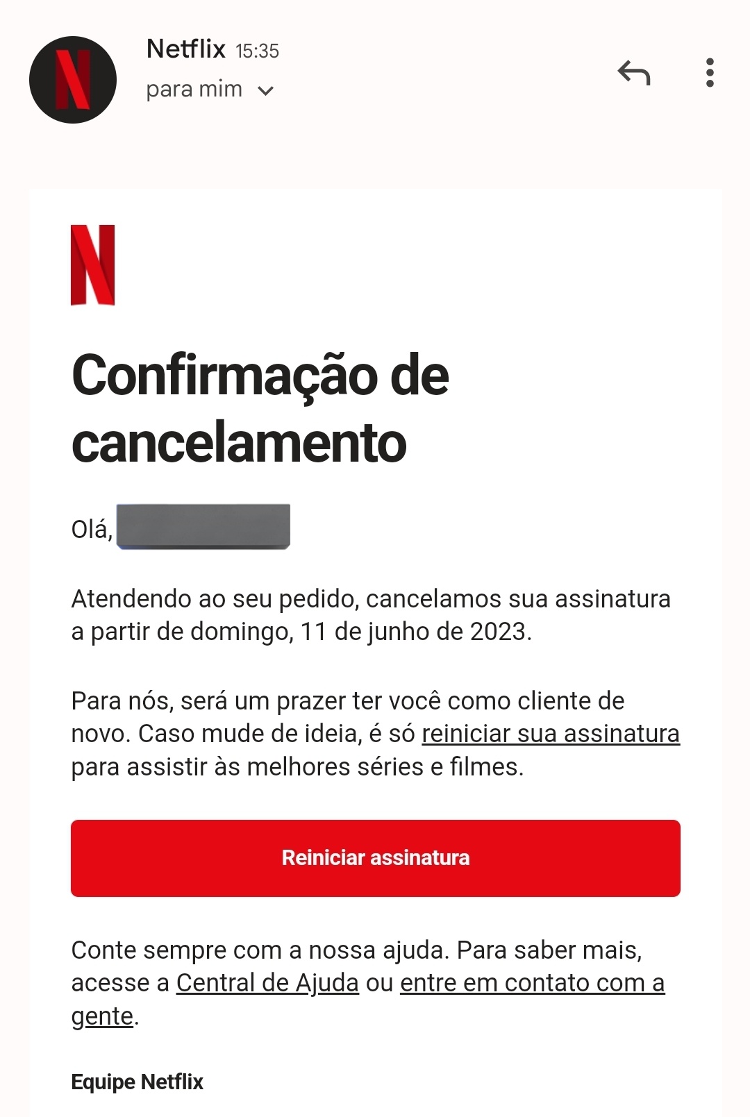 Central de Ajuda Netflix