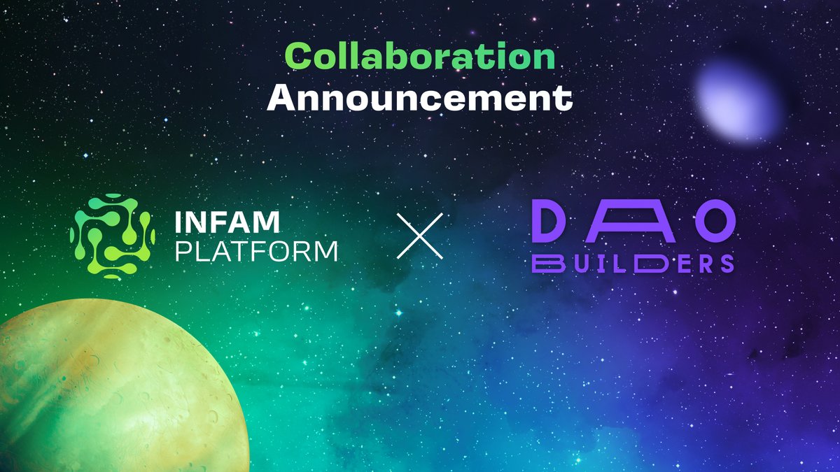 INFAM (@infam_platform) on Twitter photo INFAM & DAO BUILDERS started a long-term collaboration 🤩
@PeterFBel & <a href="/densmirnov/">densmirnov .eth | 🐲 🛡️</a> with extensive experience, expertise and connections in Web3 are joining our Advisory Board to provide Consulting & Business networking!
Visit upcoming AMA for details 👇
x.com/i/spaces/1gqGv… INFAM & DAO BUILDERS started a long-term collaboration 🤩
@PeterFBel & <a href="/densmirnov/">densmirnov .eth | 🐲 🛡️</a> with extensive experience, expertise and connections in Web3 are joining our Advisory Board to provide Consulting & Business networking!
Visit upcoming AMA for details 👇
x.com/i/spaces/1gqGv…