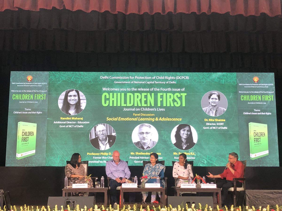 IamCJha's tweet photo. 6/n
An inspiring panel discussion on Social Emotional Learning and Adolescence moderated by @shail2018 Sir
#ChildrenFirstJournal https://t.co/LSKaoCHKuT