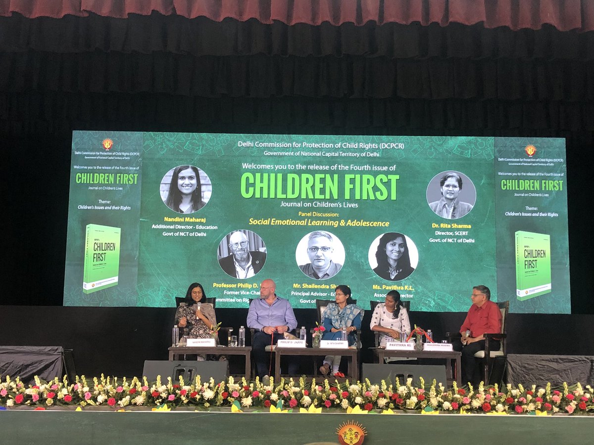 IamCJha's tweet photo. 6/n
An inspiring panel discussion on Social Emotional Learning and Adolescence moderated by @shail2018 Sir
#ChildrenFirstJournal https://t.co/LSKaoCHKuT