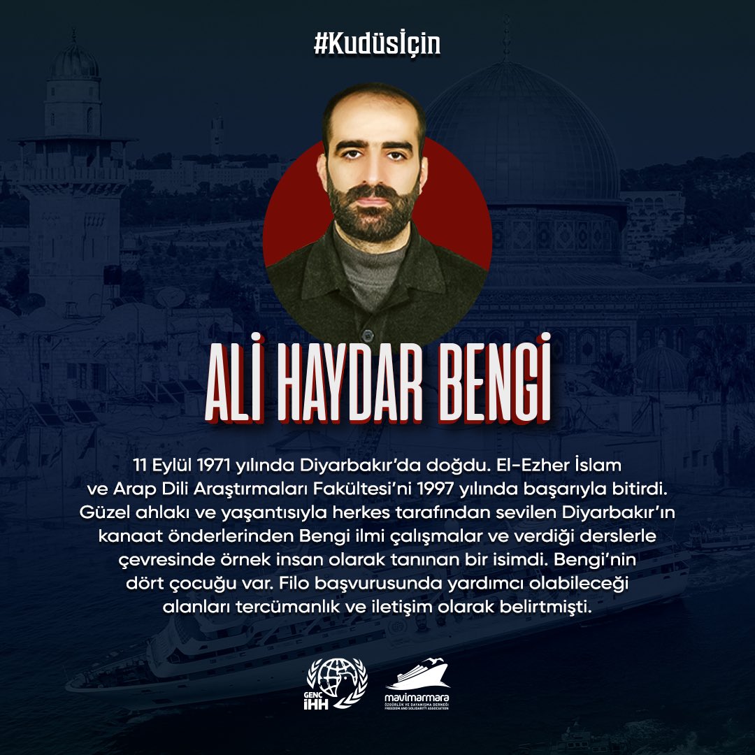 El-Ezher İslam ve Arap Dili Araştırmaları Fakültesi’ni 1997 yılında başarıyla bitirdi. Güzel ahlakı ve yaşantısıyla herkes tarafından sevilen Diyarbakır’ın kanaat önderlerinden olan , ilmi çalışmalar ve verdiği derslerle çevresinde örnek insan olarak tanınırdı.
#Kudüsİçin