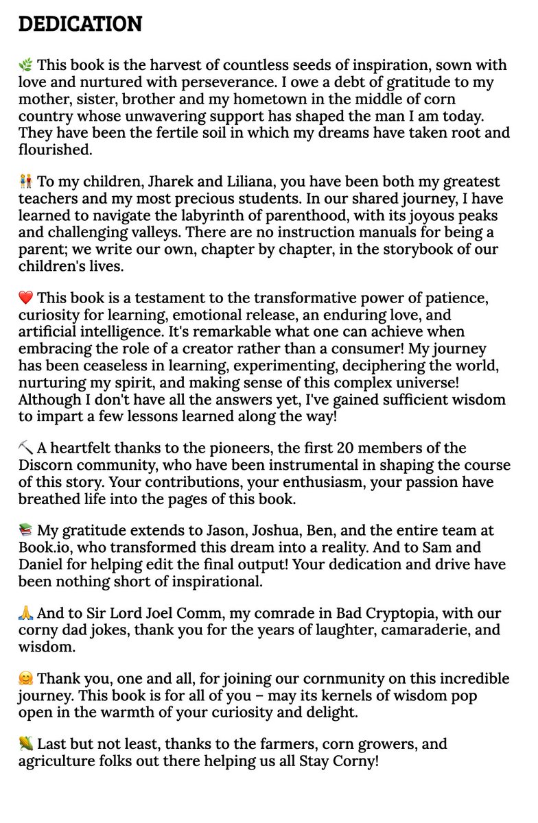 Excited to participate in the co-creation of <a href="/cornytopia/">The Corny Kingdom</a> with <a href="/teedubya/">Travis Wright</a> - this is the first NFT book I've ever bought! Shoutout to <a href="/book_io/">Book.io</a> for creating an awesome marketplace!