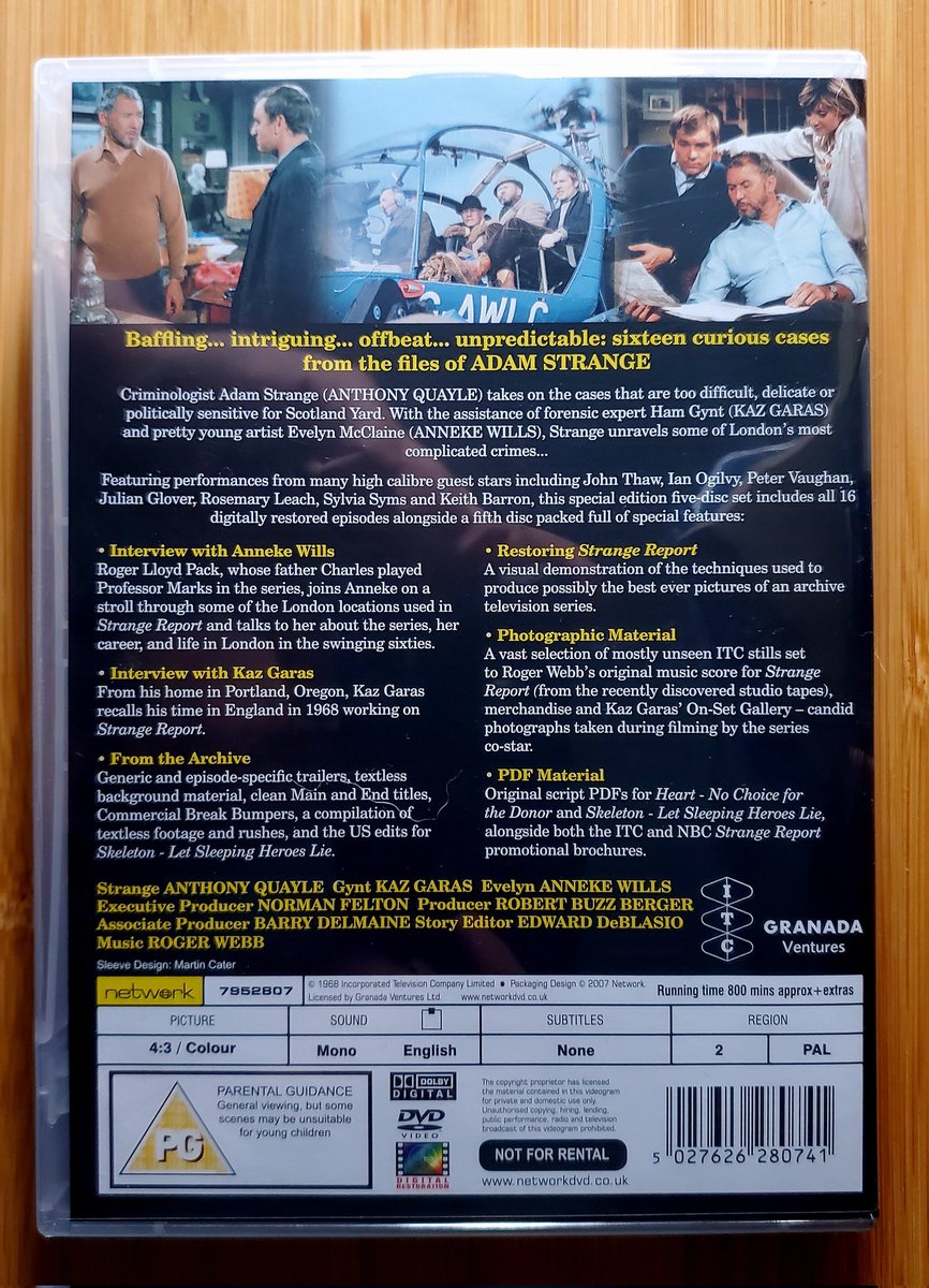 stanswitekFPS's tweet photo. Farewell @networktweets - Cherishing the memories: 
Strange Report

#network #britishTV #StrangeReport #AnthonyQuayle https://t.co/whHJnkJ5r8