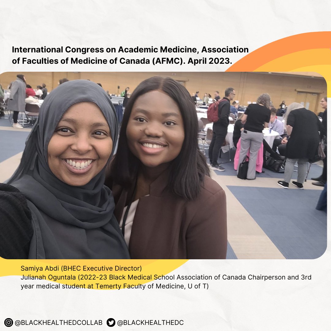 and Julianah Oguntala, the 2022-23 <a href="/bmsacanada/">Black Medical Students' Association of Canada</a> Chairperson. 

#ICAM2023