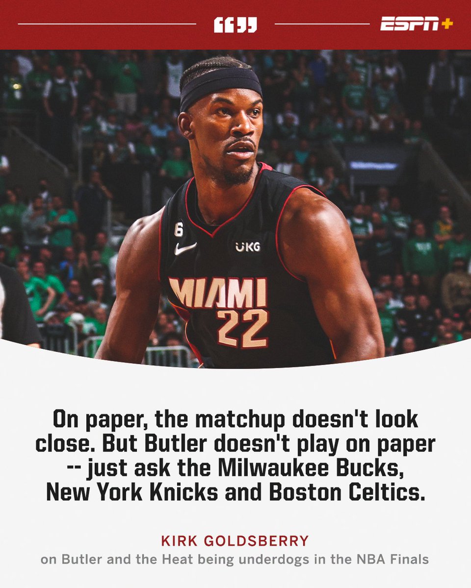 Miami is facing overwhelming odds, but it hasn't bothered them at all 😤 

@kirkgoldsberry previews the NBA Finals on @ESPNPlus ➡️ es.pn/3C2qXvq