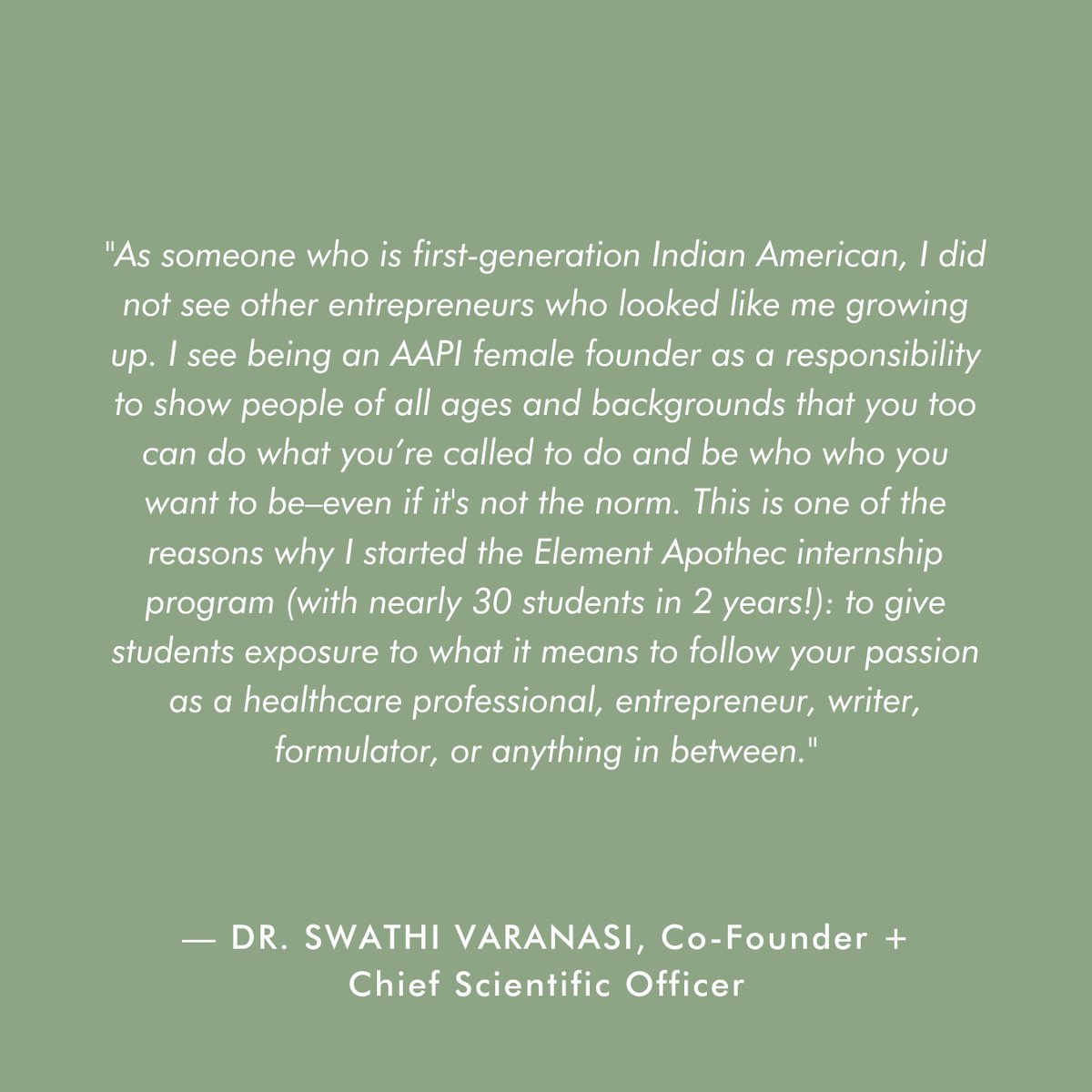 ElementApothec's tweet photo. May is #AAPIHeritageMonth 🌟
We asked our Co-Founders, @doctorswathi &amp; @DavinaKaonohi what AAPI Heritage Month means to them! 

#ElementApothec #Wellness #Beauty #Health #HealthTalk #MedEd https://t.co/8Yo8rh2FeK