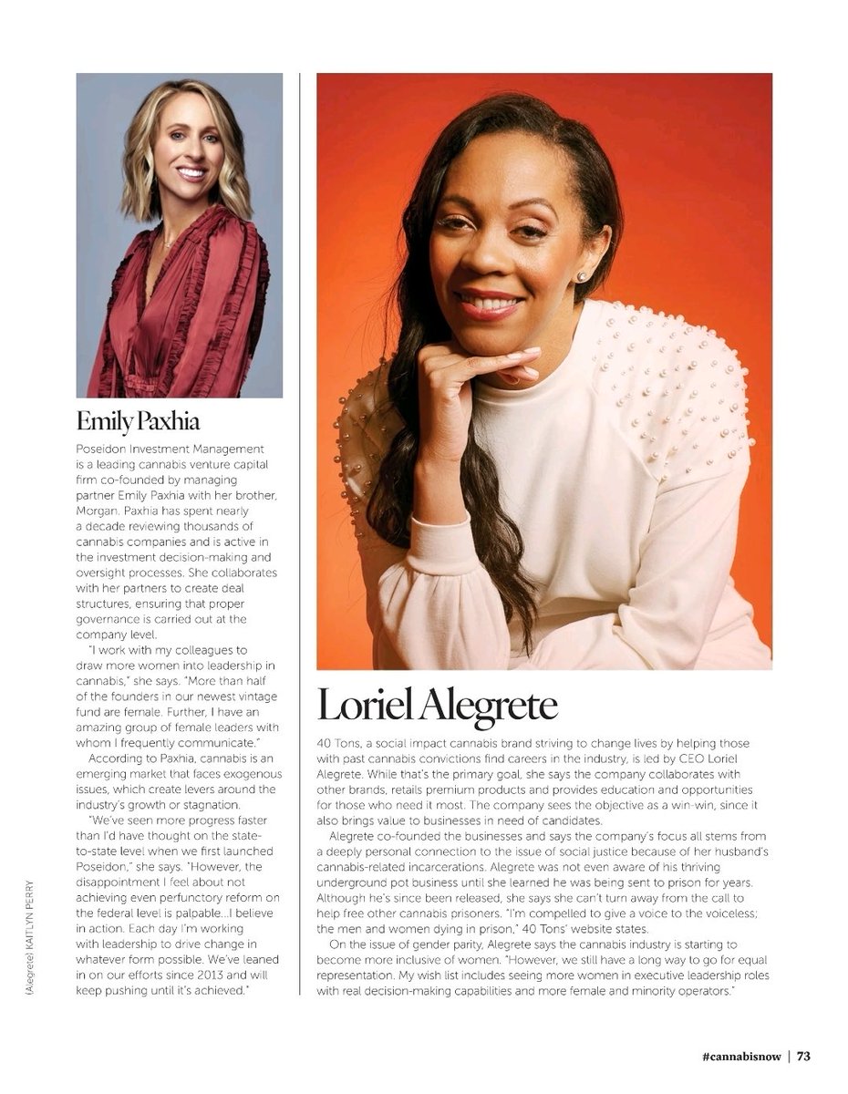 empax1's tweet photo. Nice to be included ⁦@CannabisNow⁩ 🙏 to share perspectives on female representation in #cannabis and the state of the industry. ⁦@mattiocomms⁩ https://t.co/oPwsz70R6U