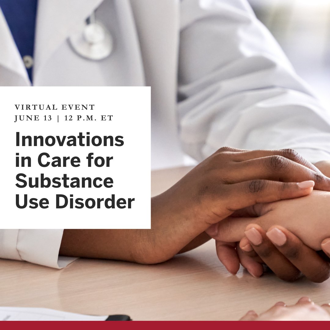 During this virtual event, a diverse panel of providers will discuss their innovative approaches to treating #substanceusedisorder, including Housing First programs, the Project ECHO model, harm reduction, and patient advocacy. 🔸Register at hubs.li/Q01RQV710🔸
