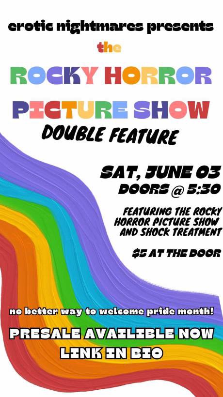 YazTheRatQueen's tweet photo. If anyone is in Davis come check out our Rocky Horror shadow cast’s pride show! We are also doing shock treatment! 2 shows for only $5!!! Retweet if you can!!! https://t.co/0hWQSh03LQ