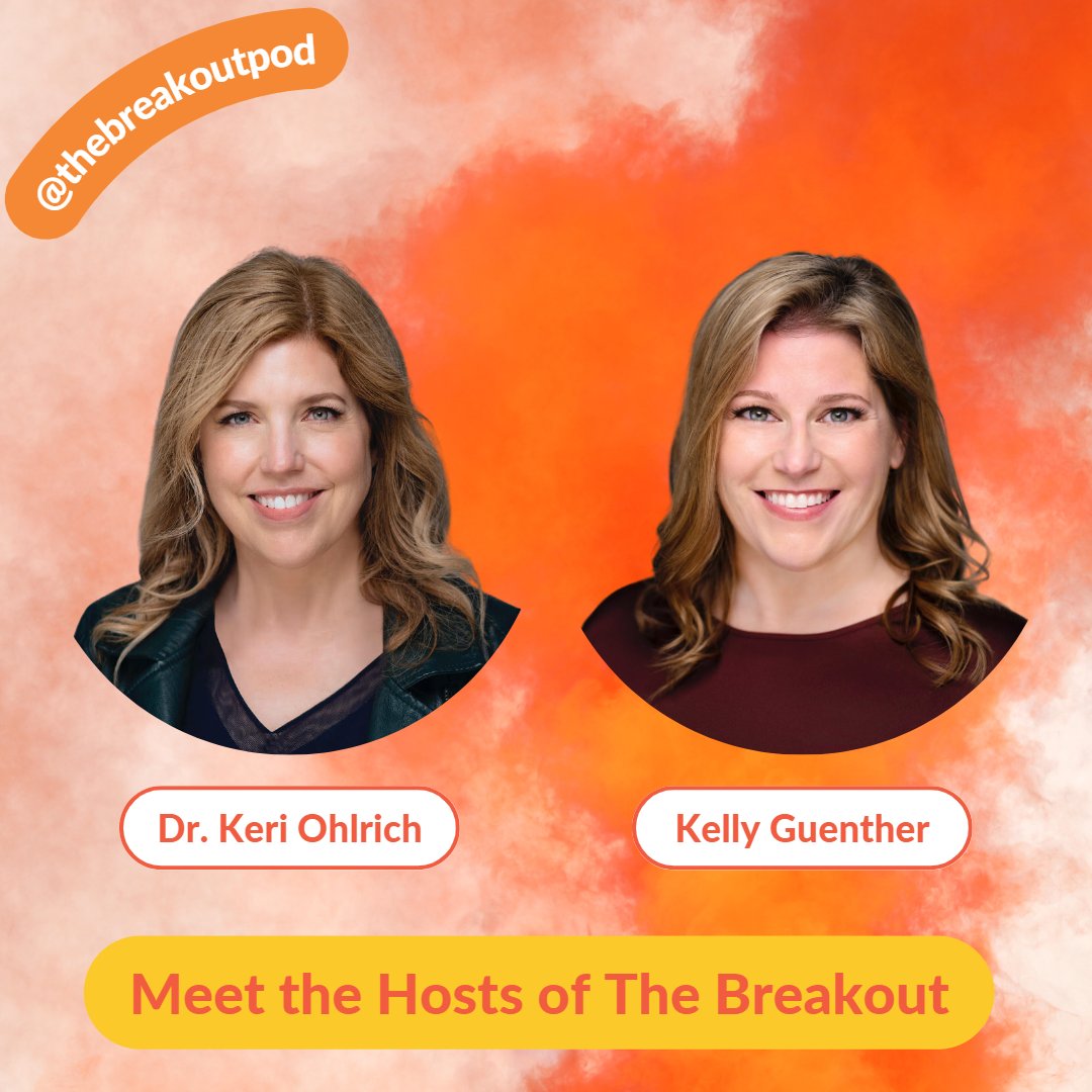 TheBreakoutPod1's tweet photo. Meet the co-hosting team of #TheBreakout, Dr. Keri Ohlrich and Kelly Guenther! 👋 Listen to new episodes of The Breakout, every other Wednesday where ever you get your podcasts. 🎙️https://t.co/unwlbLnfih

#TheBreakoutPodcast #resilience #inspiration  #podcast #podcastlife https://t.co/sr8HnBOeGx