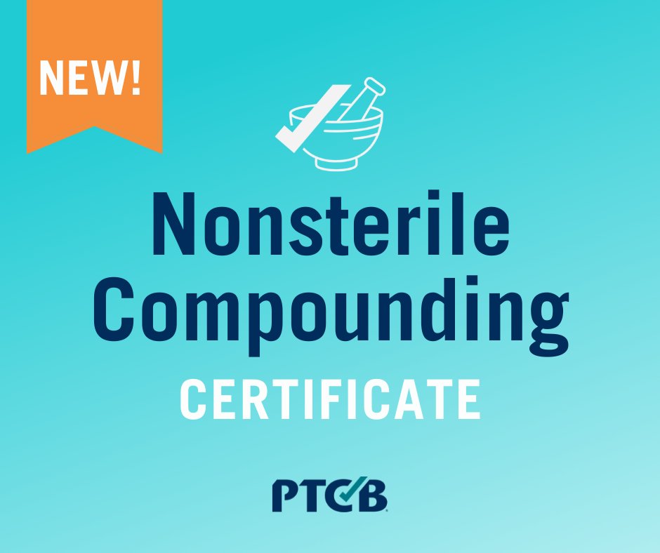 What’s your favorite medication to compound?

The Nonsterile Compounding Certificate is here. Learn more and save $30 on PTCB’s newest certificate today. ptcb.org/nonsterile