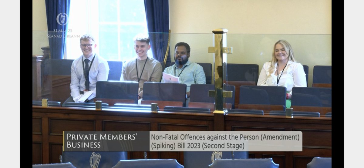 yfg's tweet photo. Young Fine Gael received high praise in the Seanad today as our bill on spiking passed stage 2 💪
Thanks to our brilliant senators for their support and as a result, we are one step closer to making nights out safer for all. 
Watch back here ⤵️ https://t.co/lZVXLDe0sF