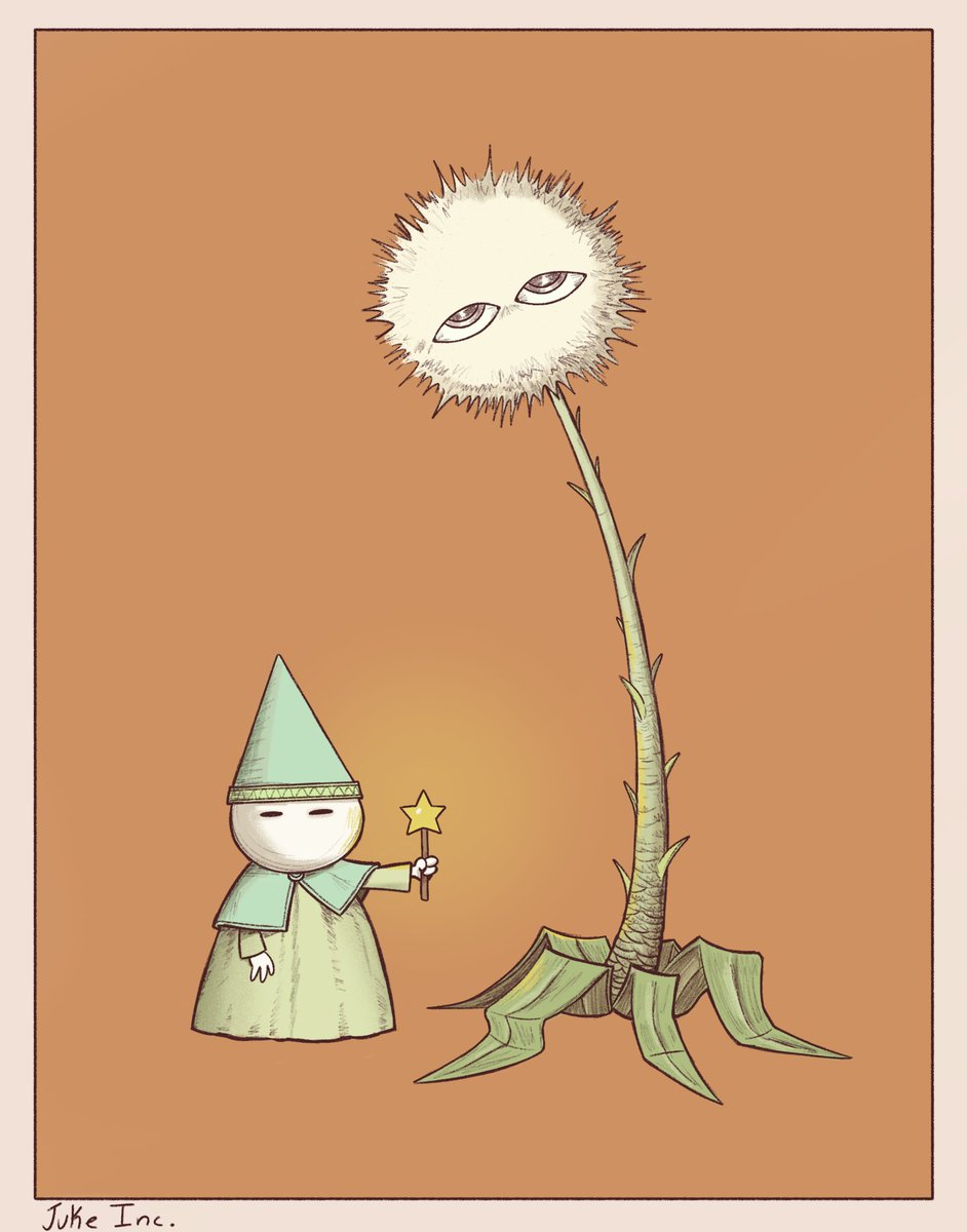 A wizard with her animated plant