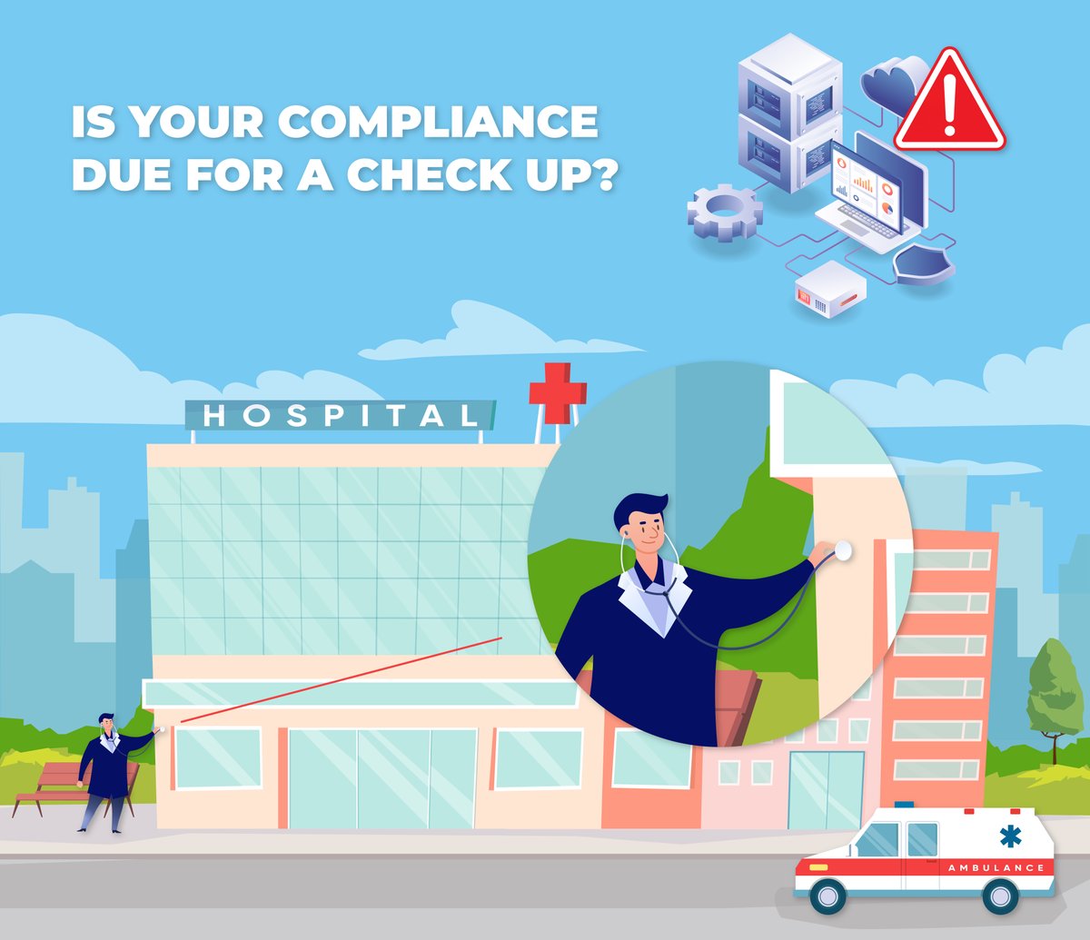 Similar to how patients require regular check-ups, your business technology also needs periodic compliance consulting to ensure it meets regulatory requirements. Our services not only support your office but also include this assessment, so you don't have to worry.