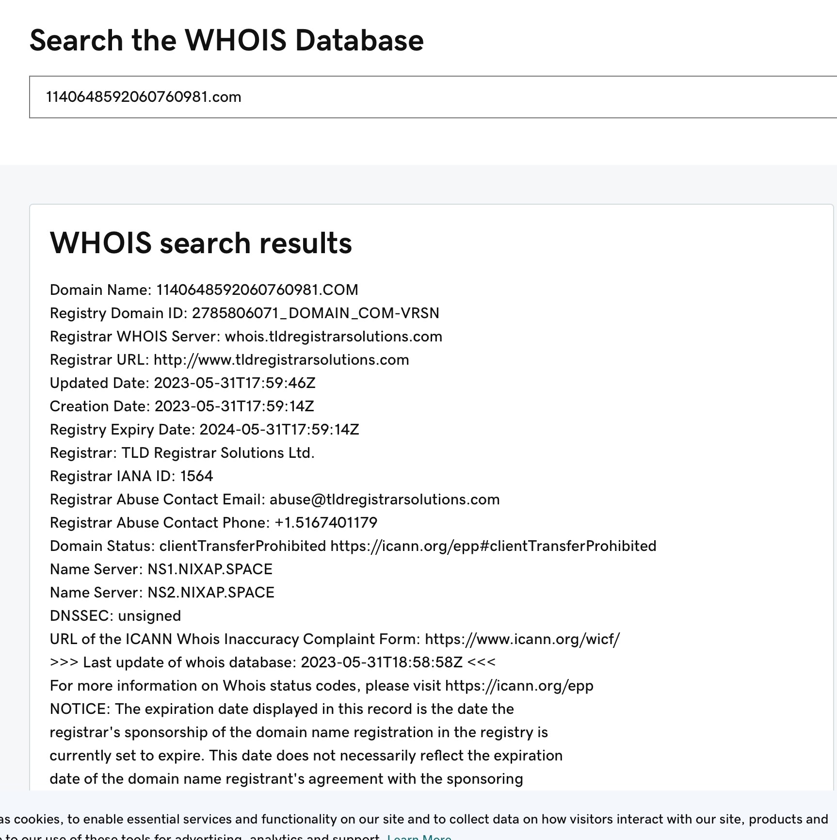 𝚑𝚎𝚗𝚔 𝚟𝚊𝚗 𝚎𝚜𝚜 on X: Somebody registered 1140648592060760981 as a  domain name moments ago :) t.coHjS7MuJcbC  X