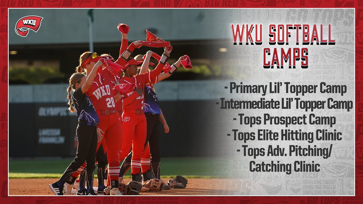 Come see us this summer! ☀️🥎

🔗: WKUSoftballCamps.com

#GoTops