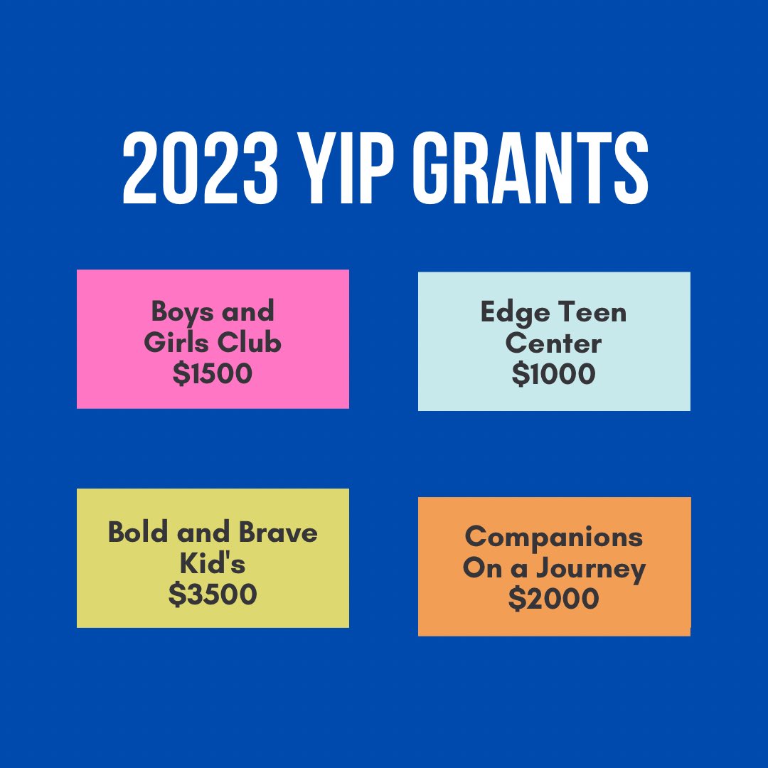These are the recipients of the grants YIP gave out this year. Thank you all for a very successful year and we can’t wait to see you all in the fall!👏🏼