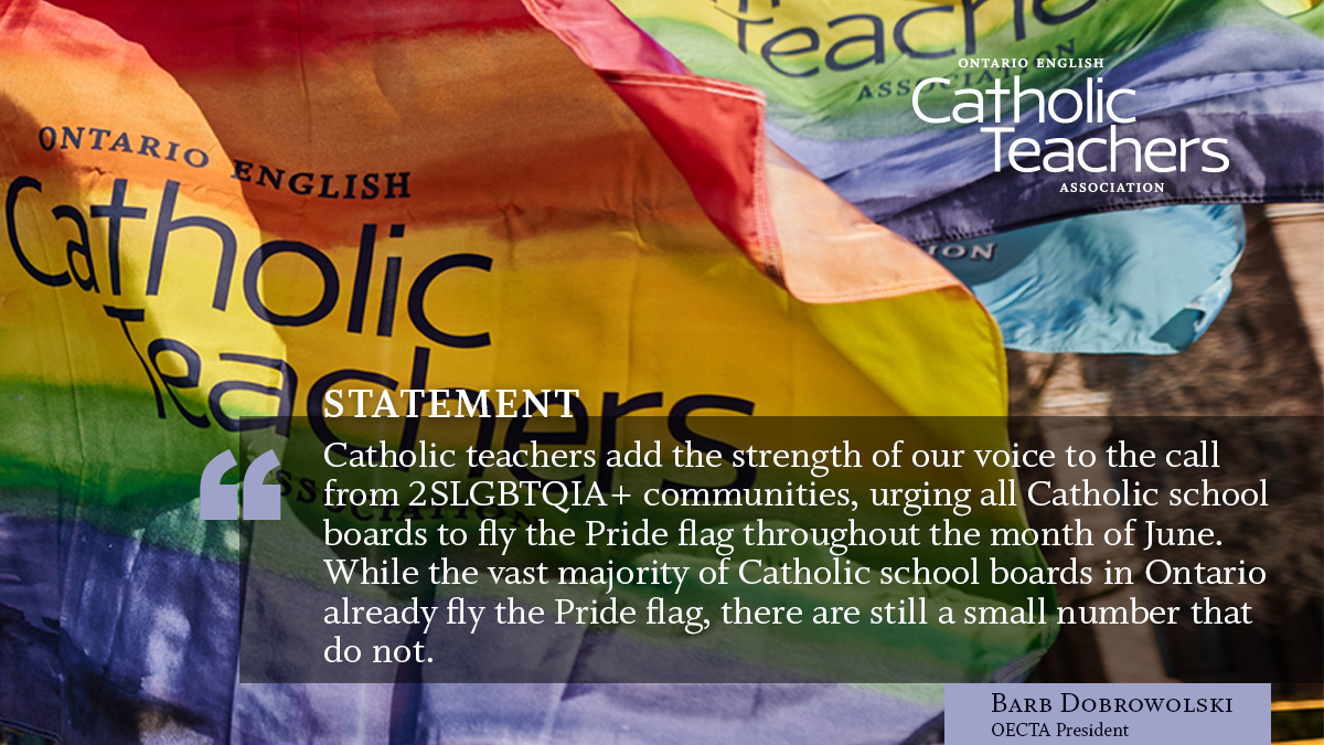 Catholic Teachers (@oectaprov) on Twitter photo #CatholicTeachers celebrate #PrideMonth🏳️🌈.
We are committed to advancing the rights of ALL #2SLGBTQIA+ communities within #onted & beyond! Which is why we call on ALL Catholic school boards to fly the Pride Flag.
- <a href="/OECTAprez/">René Jansen in de Wal, OECTA President</a> Barb Dobrowolski #onpoli
catholicteachers.ca/News-Events/Ne… #CatholicTeachers celebrate #PrideMonth🏳️🌈.
We are committed to advancing the rights of ALL #2SLGBTQIA+ communities within #onted & beyond! Which is why we call on ALL Catholic school boards to fly the Pride Flag.
- <a href="/OECTAprez/">René Jansen in de Wal, OECTA President</a> Barb Dobrowolski #onpoli
catholicteachers.ca/News-Events/Ne…