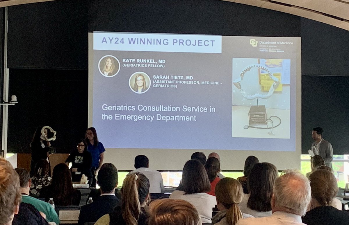 Jacawalk's tweet photo. But there can be only one champion! Congrats to Dr. Tietz and Dr. Runkel (who’s joining faculty to continue this great work!!)
@CUCenterOnAging https://t.co/XgK7lVs9sf