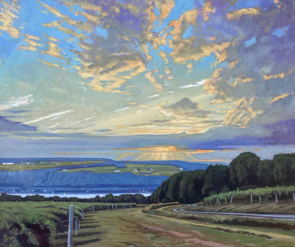 WestEndGallery_'s tweet photo. NOW ON EXHIBIT! "Keuka Summer Evening, Coryell Road" 30x36 oil painting by Brian S. Keeler. View more online: https://t.co/LoM2ip5Dmn
*Painting currently available for purchase. #explorecorning #westendgallerycorning #paintingoftheday #artworkoftheday #landscape #fineart #oilpainting #keuka #keukalake #lakelife #fingerlakes #fingerlakesny #fingerlakesregion #flx #flxart