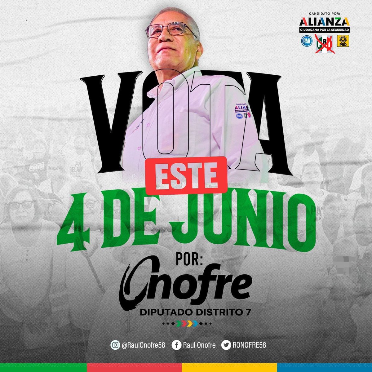 Este 4️⃣ de junio ¡VAMOS A GANAR! 

#Distrito7✅   #OnofrePaDelante➡️        
#ManoloGobernador  #OnofreDiputado

<a href="/PRICoahuila/">PRI COAHUILA</a> <a href="/rigofuentes/">RodRigo Fuentes Ávila</a>