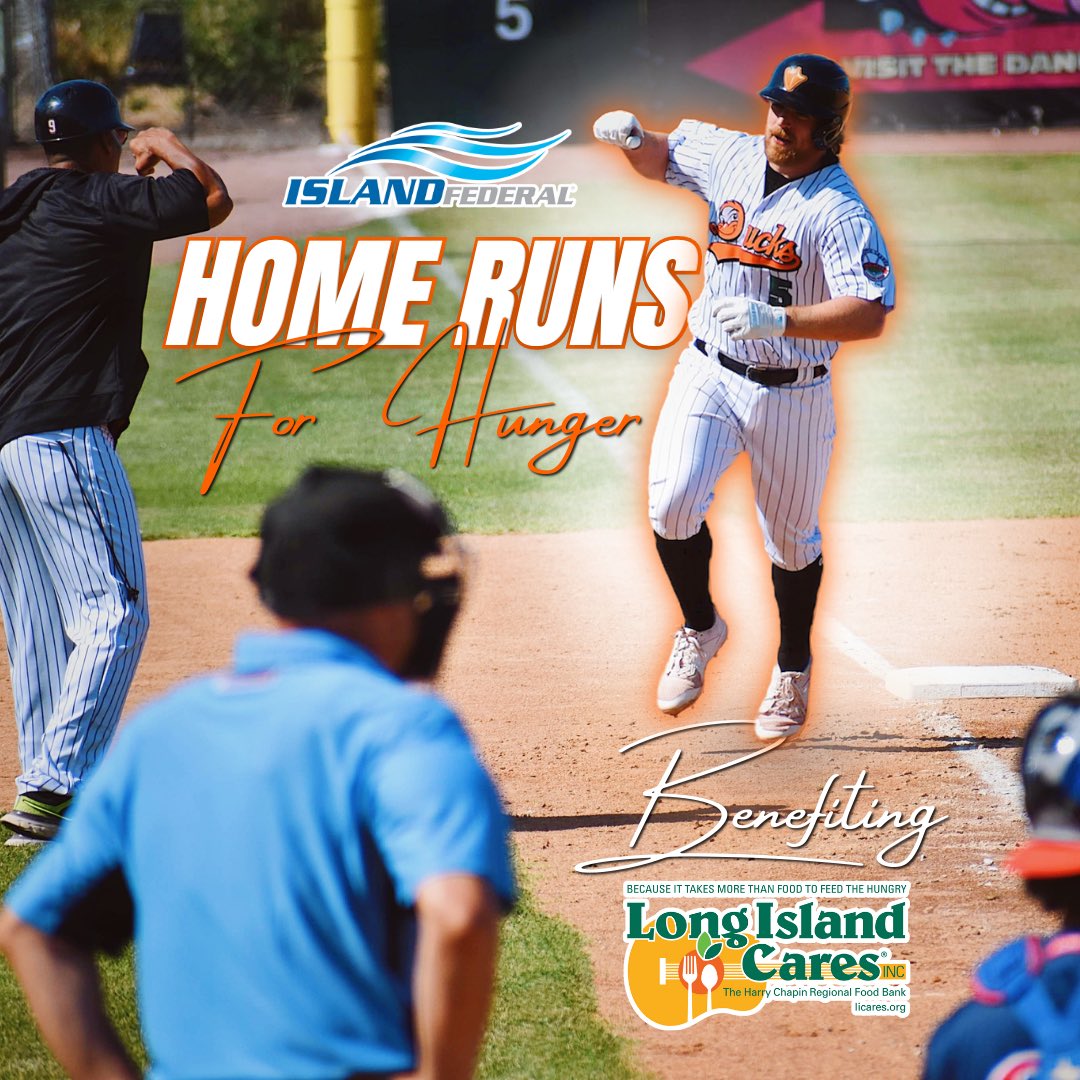 ⚾️ HOME RUNS FOR HUNGER! 💪🏻

Every time the Ducks launch a home run at Fairfield Properties Ballpark this season, <a href="/IslandFederal/">Island Federal</a> will donate $100 to <a href="/LongIslandCares/">Long Island Cares</a> in an effort to fight hunger on Long Island. 

Total HR: 17