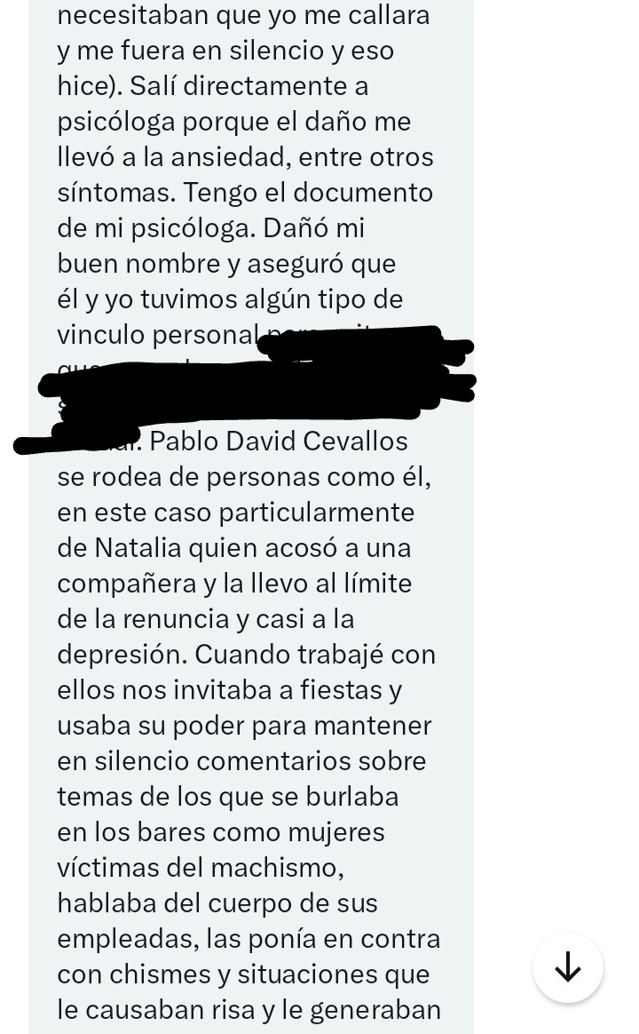 monigodoyf's tweet photo. Por petición de la denunciante les comparto su experiencia. Protejo algunos detalles para no revelar su identidad. Es necesario que @ManifiestaMedia se pronuncie más allá de la autovictimización y explique la situación de posibles abusos, acoso laboral y maltrato. https://t.co/cR5aj6kC5S