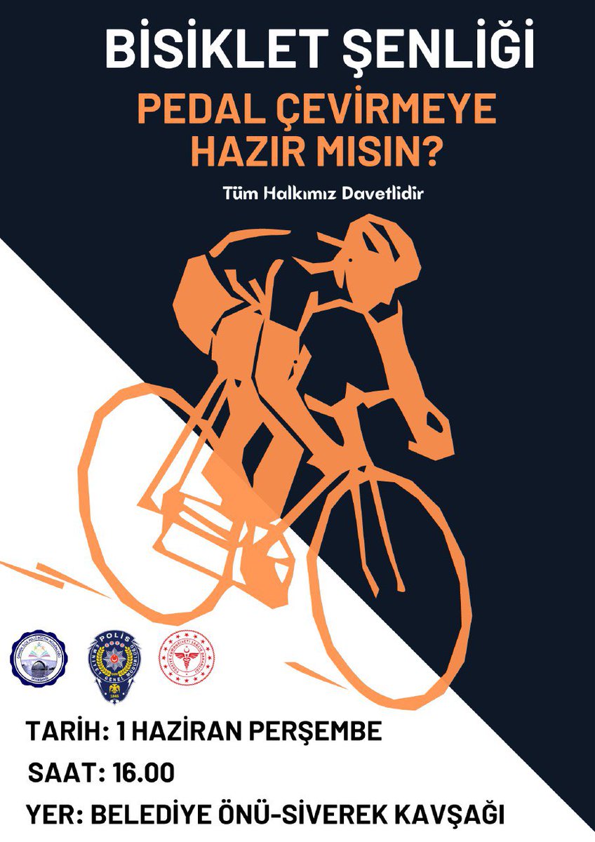 📢Pedal çevirmeye hazır mısınız?🥳🚲

Tüm öğretmen, öğrenci ve velilerimizi Bisiklet Şenliğimize bekliyoruz. 🚴🏻‍♀️🚴🏻

📅1 Haziran Perşembe

🕓 16.00

📍Belediye Önü
<a href="/muratbozdogan21/">Bozdoğan Murat</a> <a href="/CermikMEM/">Çermik Milli Eğitim Müdürlüğü</a>
