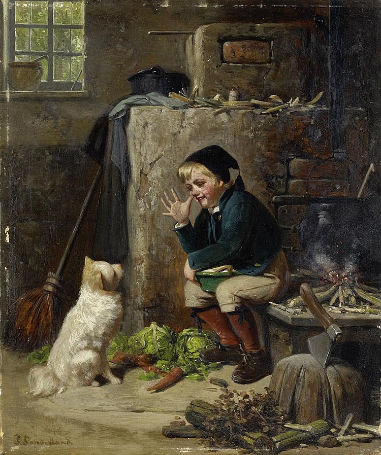arte_angela's tweet photo. FRITZ SONDERLAND
Pintor Alemán
1836-1896
Óleo s/ Lienzo - 46 x 39 cm
"Interior de Cocina con Niño y Perro"
. https://t.co/uFVJTBosru