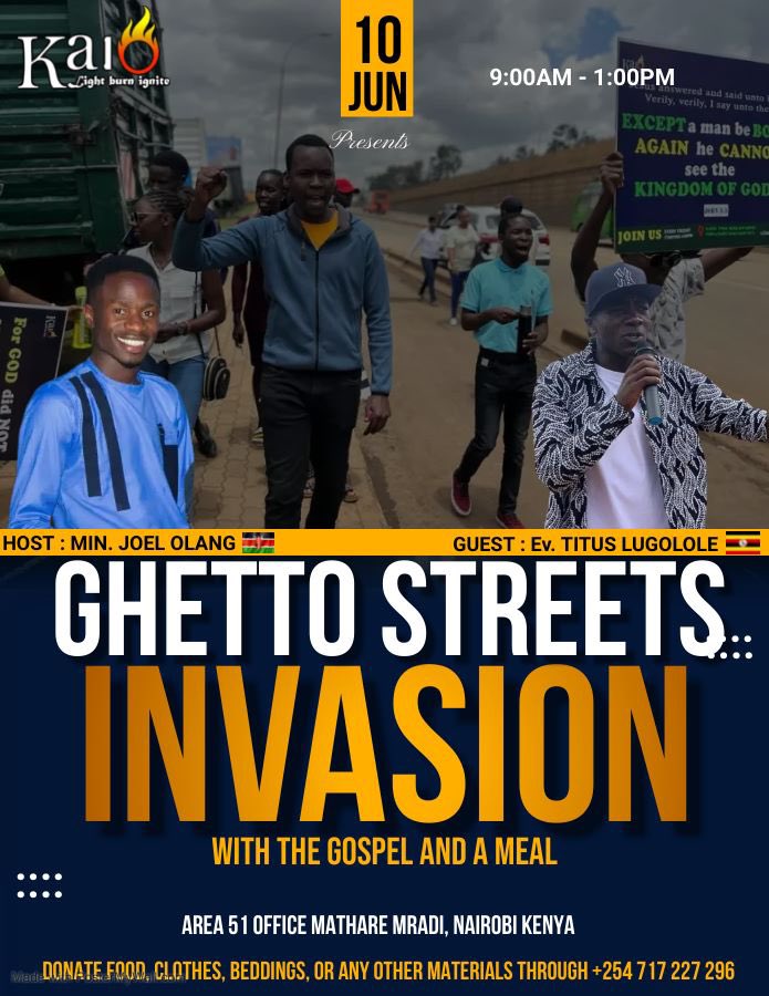 I’m warmly invited to Minister in the Kenyan slums (Ghetto) of Nairobi🇰🇪 by the Grace of God.  God is greatly increasing us.  The Gospel is not bound.