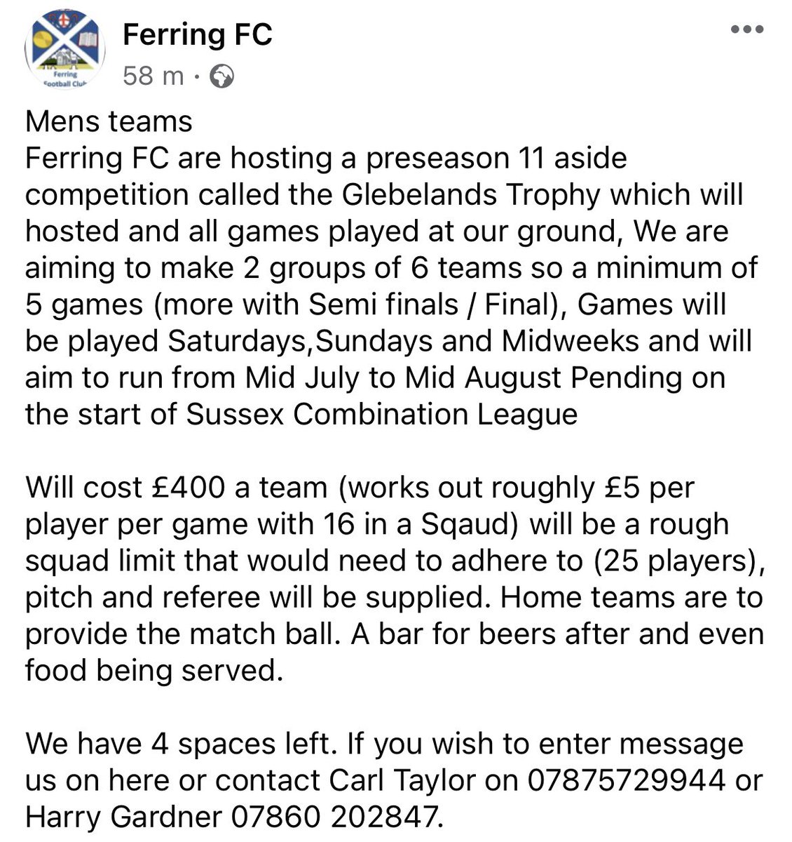 FerringReserves's tweet image. The Glebelands trophy is back 🏆🏆