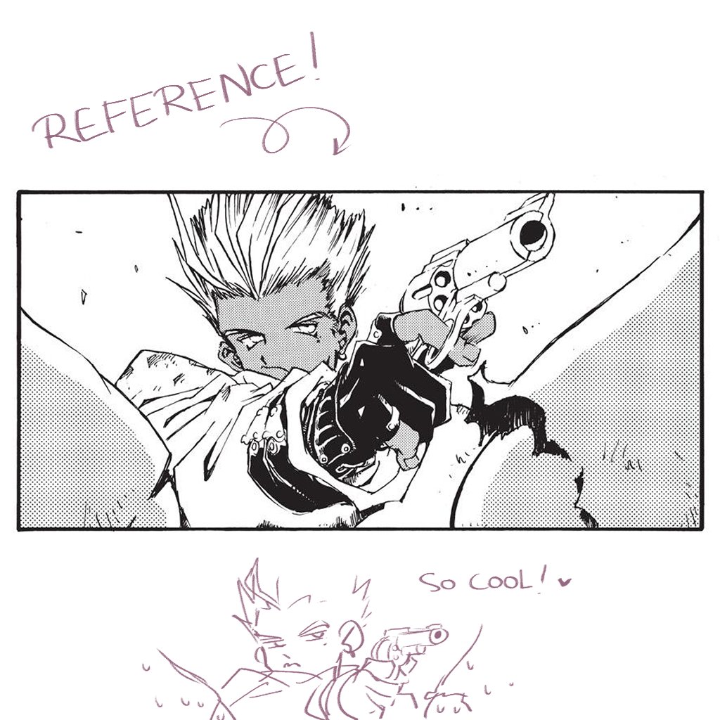 imatiredcrab's tweet photo. did some Trigun manga panel redraws!
#vashthestampede  #NicholasDWolfwood https://t.co/8a1gjq8Nmx