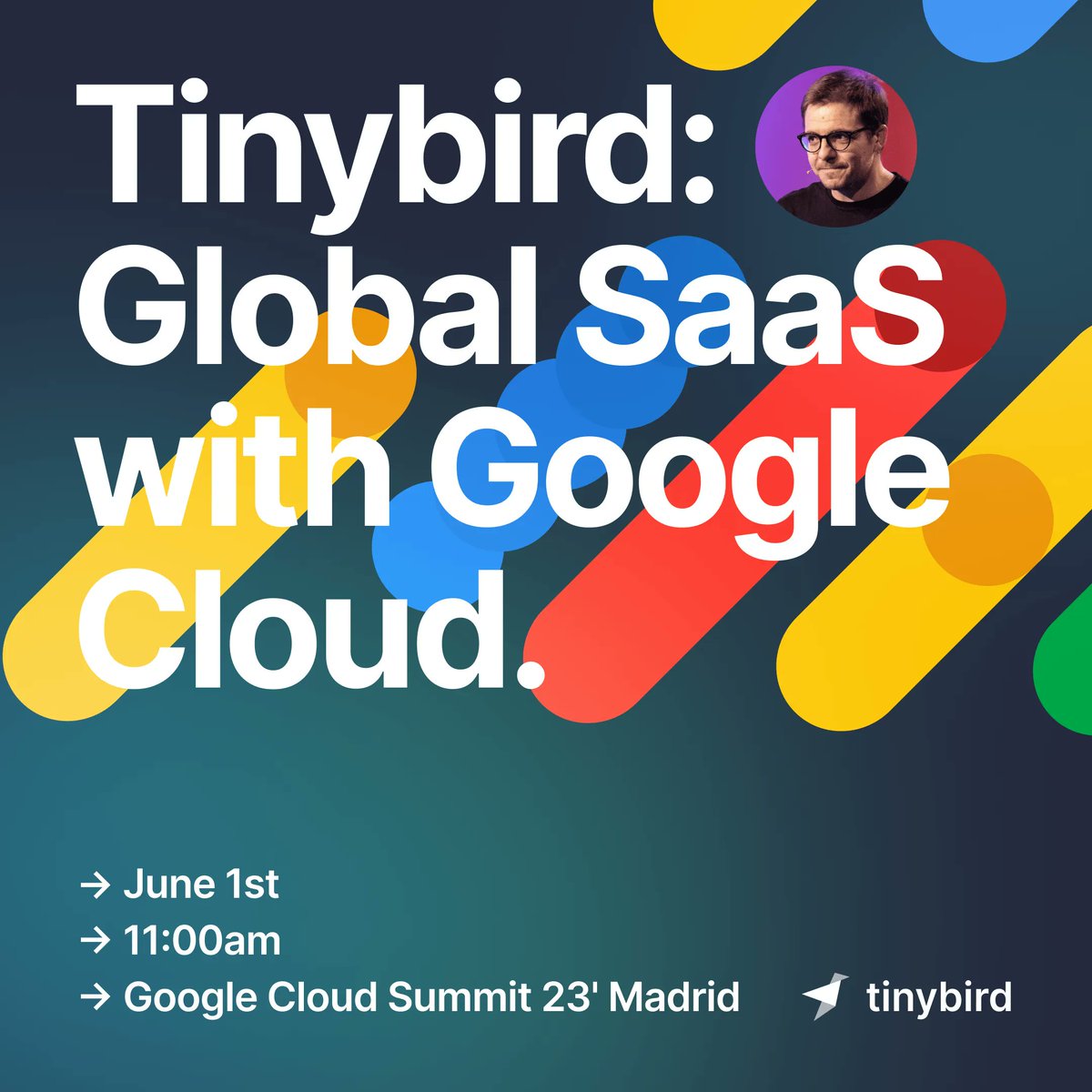 tinybird's tweet photo. Tinybird is sponsoring Google Cloud Summit 23' Madrid tomorrow! Find as at booth 5 in the Velocity ISV area.

🗣️ @javisantana will also be presenting, and you don't want to miss it! https://t.co/DDpV9SF3Al