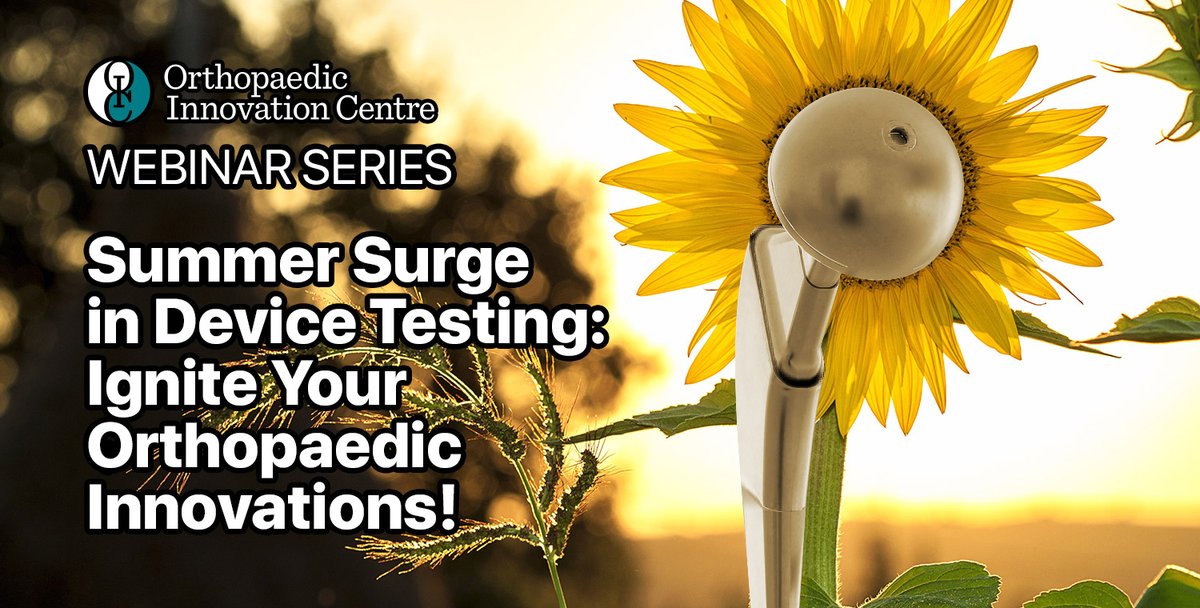 Be sure to sign up for our upcoming June webinars! orthoinno.com/resources/webi…

➊ How To Adapt Test Standards for Novel Spine Devices

➋ How To Plan for a Joint Replacement Wear Test

➌ How FEA Can Save You Time and Money

#Webinar #SpineDevice #WearTest #FiniteElementAnalysis