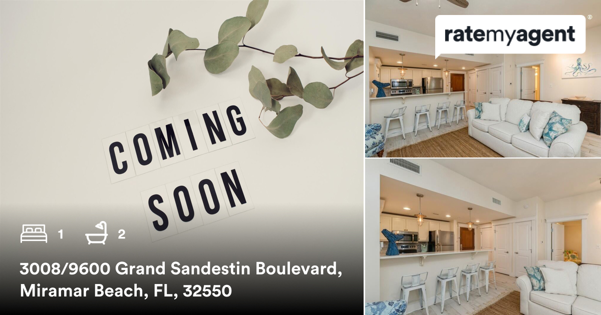 sharpesusan's tweet photo. 🛌 1 🛀 2
📍 3008/9600 Grand Sandestin Boulevard, Miramar Beach, FL, 32550

My latest sale on #RateMyAgent.
 BK3327931
https://t.co/qOrNa9C52F

...
#ratemyagent #realestate #Coldwell_Banker_Realty https://t.co/3Z0ZlPtYON