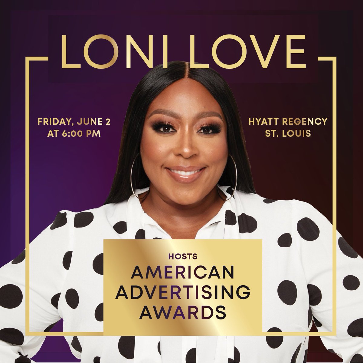 AAFNational's tweet photo. Friday, June 2… The night we’re handing out hardware and celebrating with Celebrity Host @LoniLove! #WinAnADDY https://t.co/Z6EeS3imJf