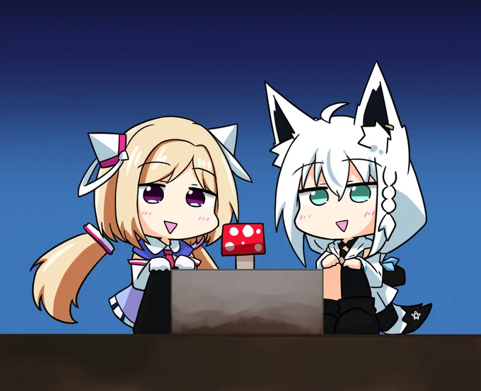 カウントダウンからのキノコ見守り 色んなお話が聞けてとても良きでした  #絵フブキ #アロ絵