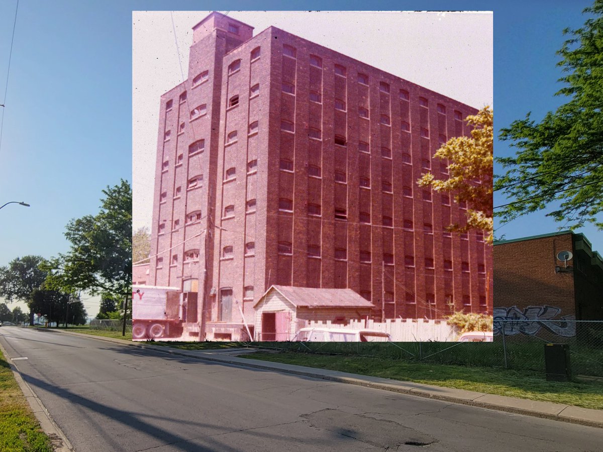 RPMoran's tweet photo. Another Then &amp; Now in #HamOnt... Strachan 

Canadian Cottons, est 1871 &amp; closed 1959. This picture of its storehouse on Strachan west of James would have been taken near the end. https://t.co/YG5x5vxvjY