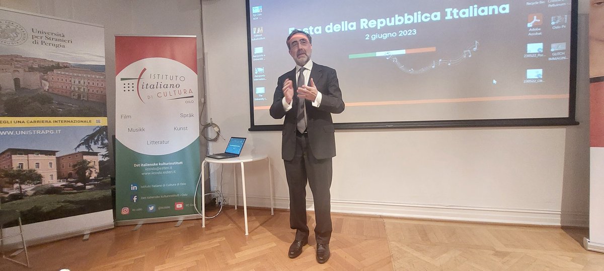 iicoslo's tweet image. 🖊 Informative and networking event at the ICI with the #Università per Stranieri in Perugia: interesting opportunities to learn our #language, challenge the new frontiers of #humanistic studies, and activate #student exchanges 📚 Thanks to the the audience who joined us!